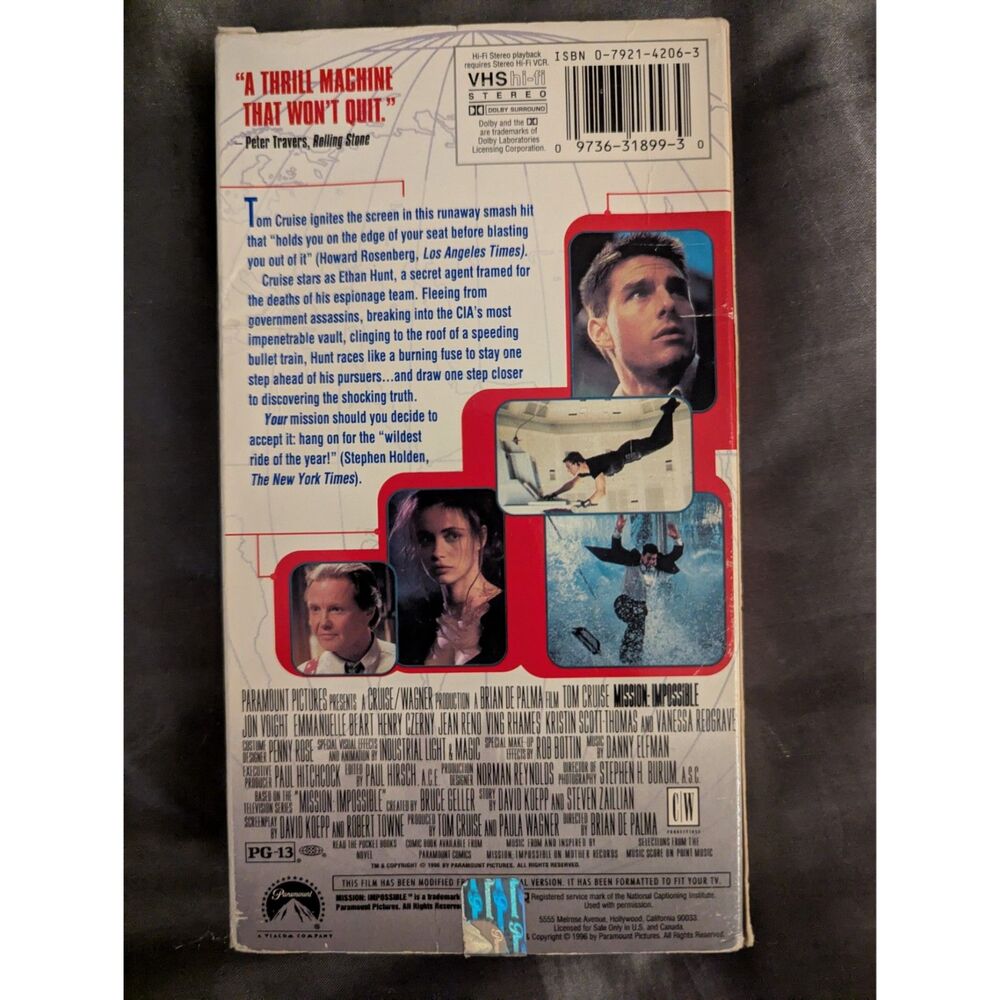 Mission: Impossible VHS 1996 - Picture 2 of 3